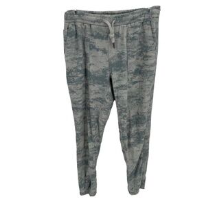 Athleta Farallon Women’s Fog Camo Print Jogger Sweatpants Size Small Pockets
